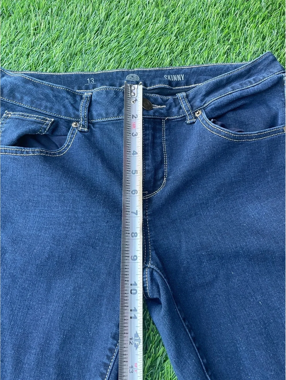 Gloria Vanderbilt Women's Dark Blue Skinny Jeans Size 13